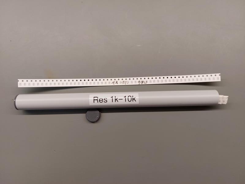 SMD components tape storage, plug for 16mm installation tubing (installationsrohr)