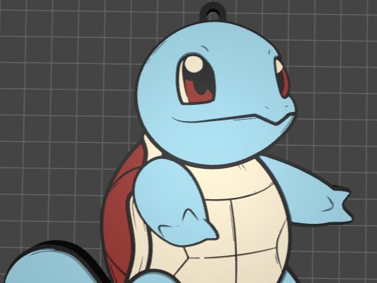 Squirtle Keychain 4 colors