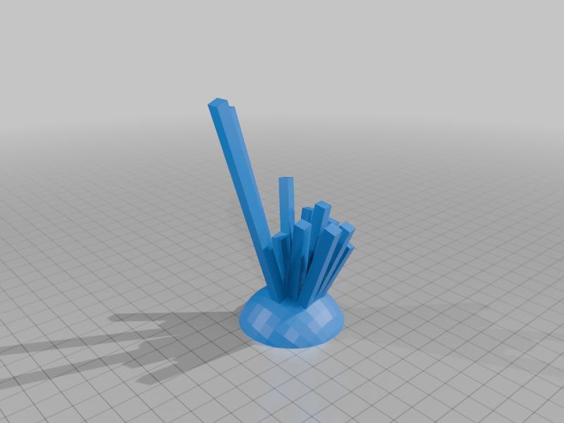 Crystal clump made with blender