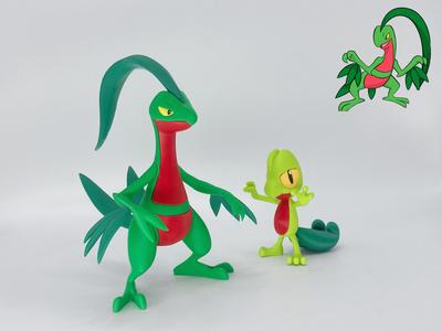 Pokemon 253 Grovyle Multi-color Print - Basic Pose