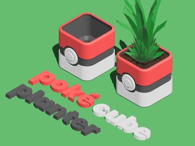 Pokemon Poke Cube Planter (Poke Ball)
