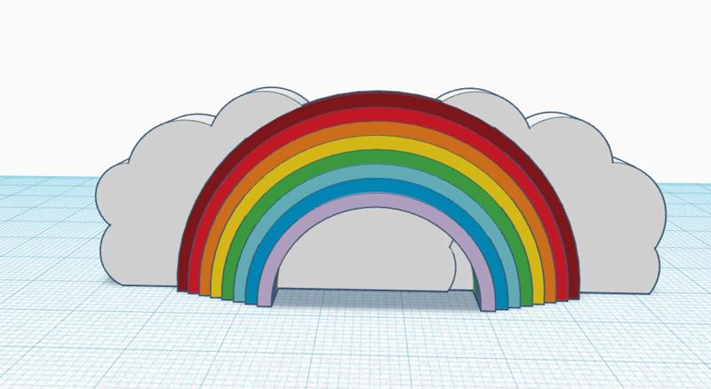 Rainbow with Clouds