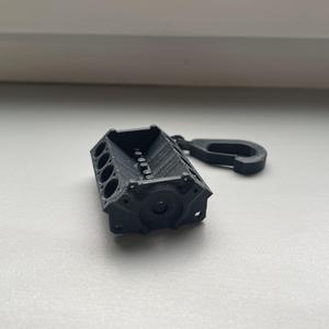 V8 engine keychain