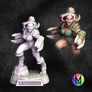 Female Elf Barbarian - Zadanna the Wood Elf Barbarian ( female elf barbarian with fist weapons )