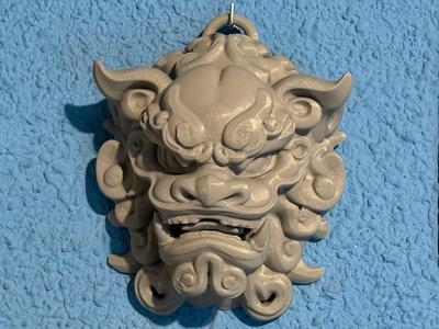Chinese stone lion for hanging
