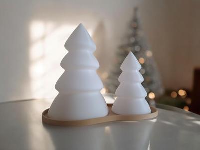 Christmas Tree Set with Tray (Tealight compatible)