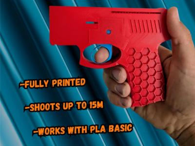 Airsoft Pistol / Fully Printed / Shoots up to 15m