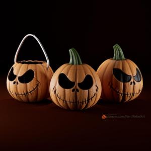 Pumpkin Jack , 3 Versions (solid, light, wearable)