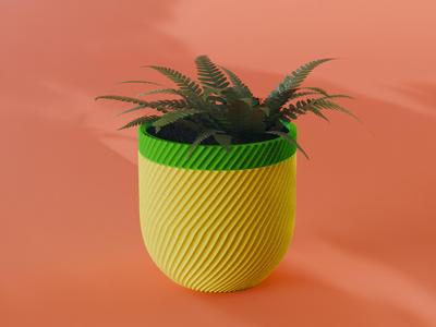 Kaze Planter Pot, Scalloped Reverse Diagonal | Small, Medium, Large | Self Watering and Drip Tray 