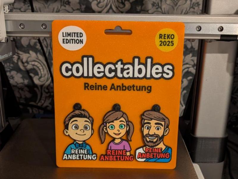 Collection plate for Reko 2025 keychains