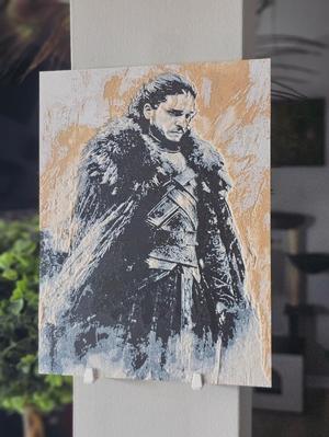 Jon Snow Textured 3D Hueforge Art