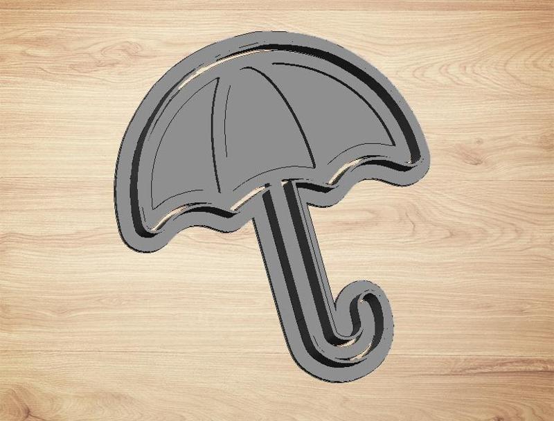 cookie cutter umbrella - cutter and stamp