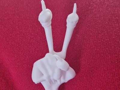 alien hand with eyes