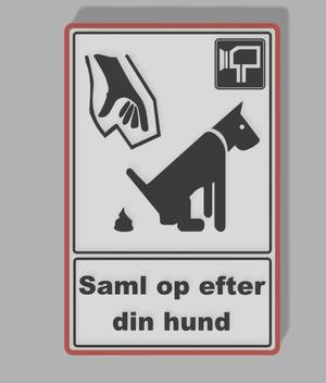 Skilt - saml op efter din hund