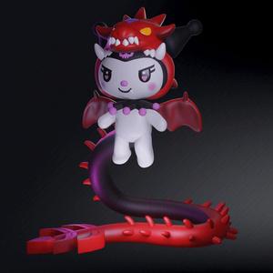Kuromi Slifer The Sky Dragon Flying Pose Yugioh ( 3MF Multicolor Files For AMS included ) | Yu-Gi-OH