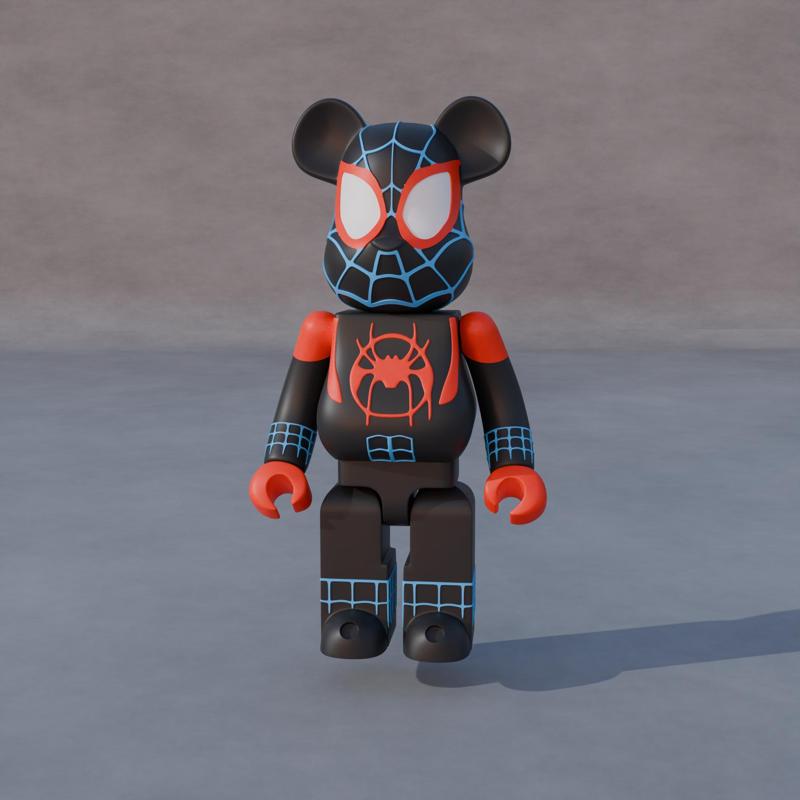 Bearbrick - Into the Spider-Verse Miles Morales 