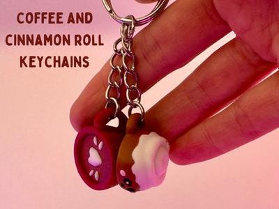 Coffee and Cinnamon Roll Keychains