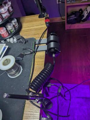 Airbrush compressor desk mount