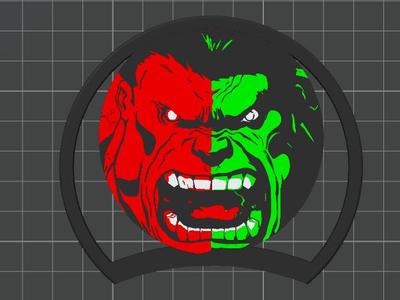 Red/Green Hulk Ears for 5 magnet Modular Headband