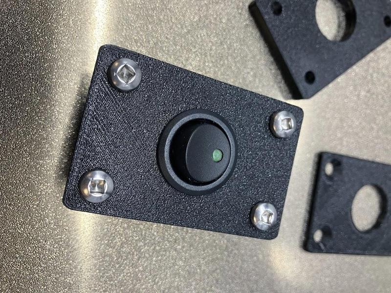 Round Rocker Switch Plate 60mm x 40mm