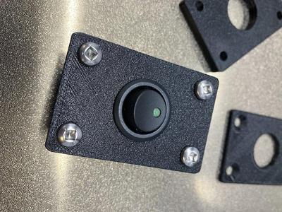 Round Rocker Switch Plate 60mm x 40mm
