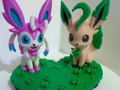 3D Miniature - Sylveon & Leafeon
