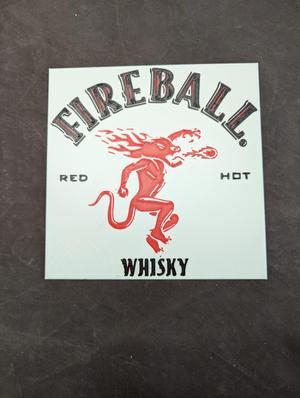 Fireball Whisky sign or placard beer liquor