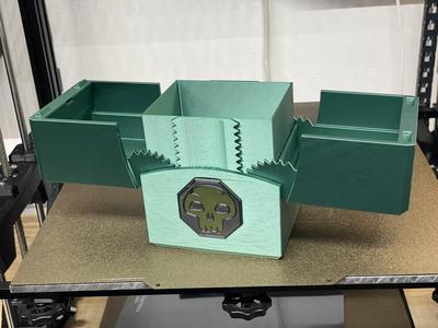 An oversized geared deck box for M:TG Planechase decks.