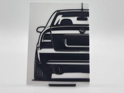 2D Wall Art Opel Astra G Coupe