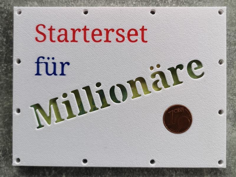 Money gift for aspiring millionaires