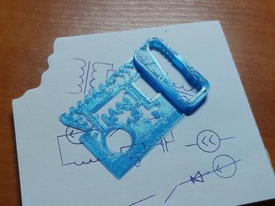Electronic components template keychain