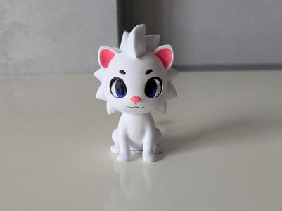 Cute white lion cub