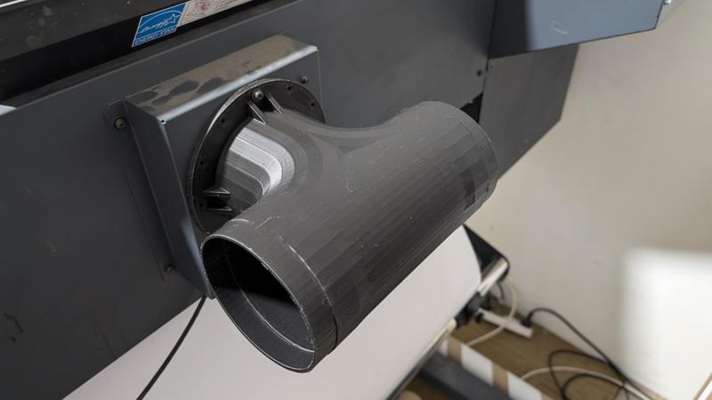 Mimaki fume extraction fitting 'T' junction