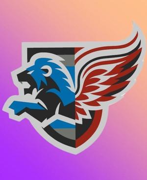 Lions Red Wings Custom FanArt 1