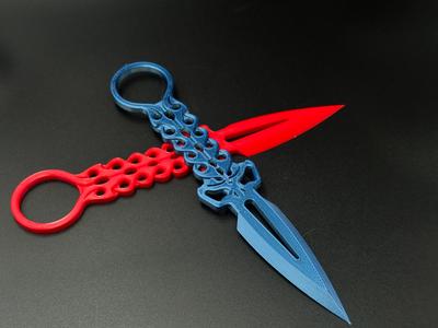 Skull Flame Pattern Box-Opening Dagger
