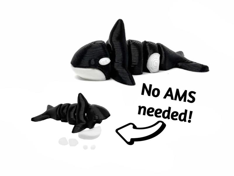 MINI Orca Whale - No AMS needed & Keychain!