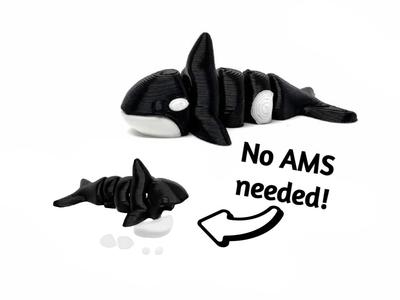 MINI Orca Whale - No AMS needed & Keychain!