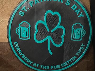 St Patrick's Day Charm AT THE PUB GETTIN TIPSY