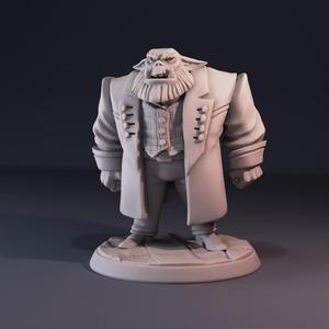 32mm Scale Half-Orc Mob Boss, Investigator, or Monk