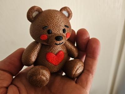Teddy bear with heart, cuddly teddy bear, lucky charm bear