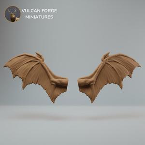 Bat or demon wings clipped,  unsupported