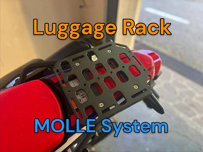 Motorcycle Luggage Rack with MOLLE System