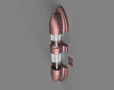 Steampunk Style Offset Wall Flange Ø50mm