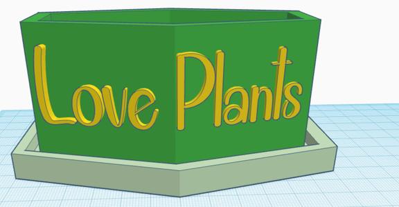 Diamond Shaped Plant Pot with matching drip tray