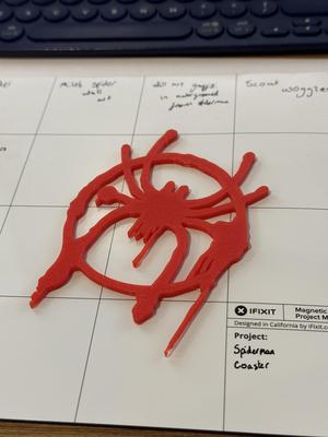 Spiderman coaster - Symbol of Miles Morales