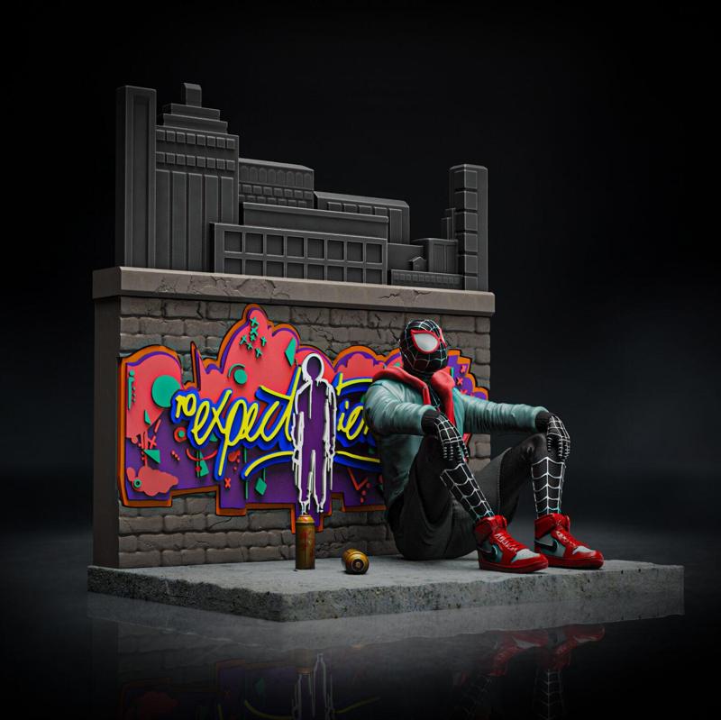 Miles Morales Diorama (Pre-Supported)