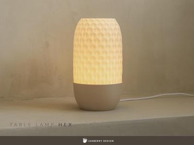 Table Lamp - with Hexagonal Pattern