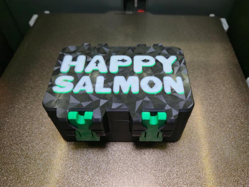 Happy Salmon Card Box - SnapLock