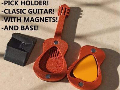 Guitar pick holder with magnets!