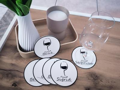 Wine Coaster & Name